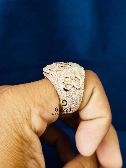 Iced Out Hip Hop Bust Down Ring