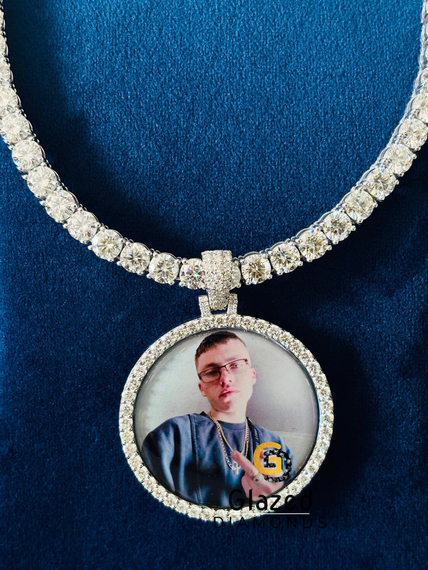 Iced Out Hip Hop Moissanite Studded Memory Pendant