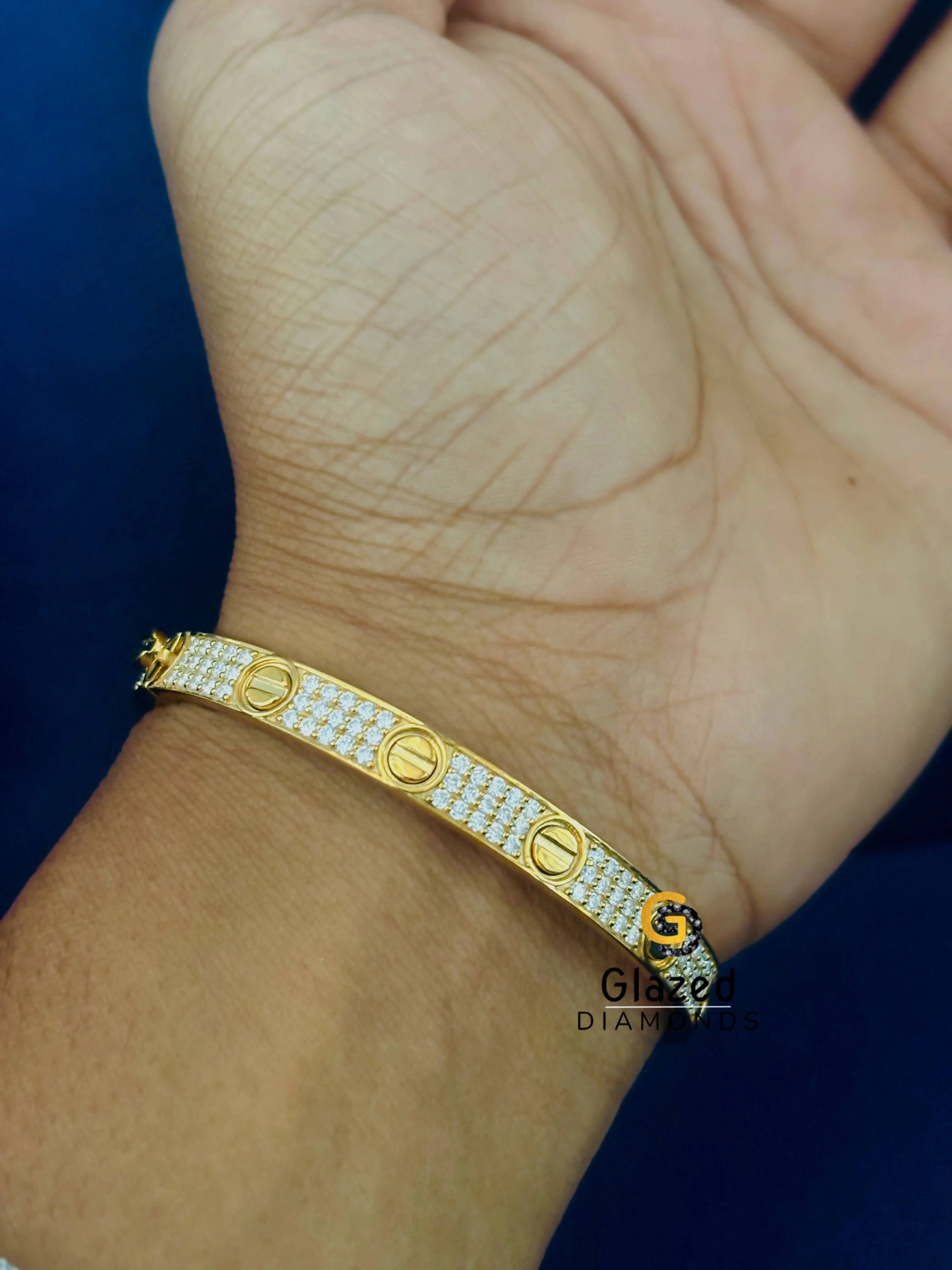 Iced Out Moissanite Cartier Bracelet