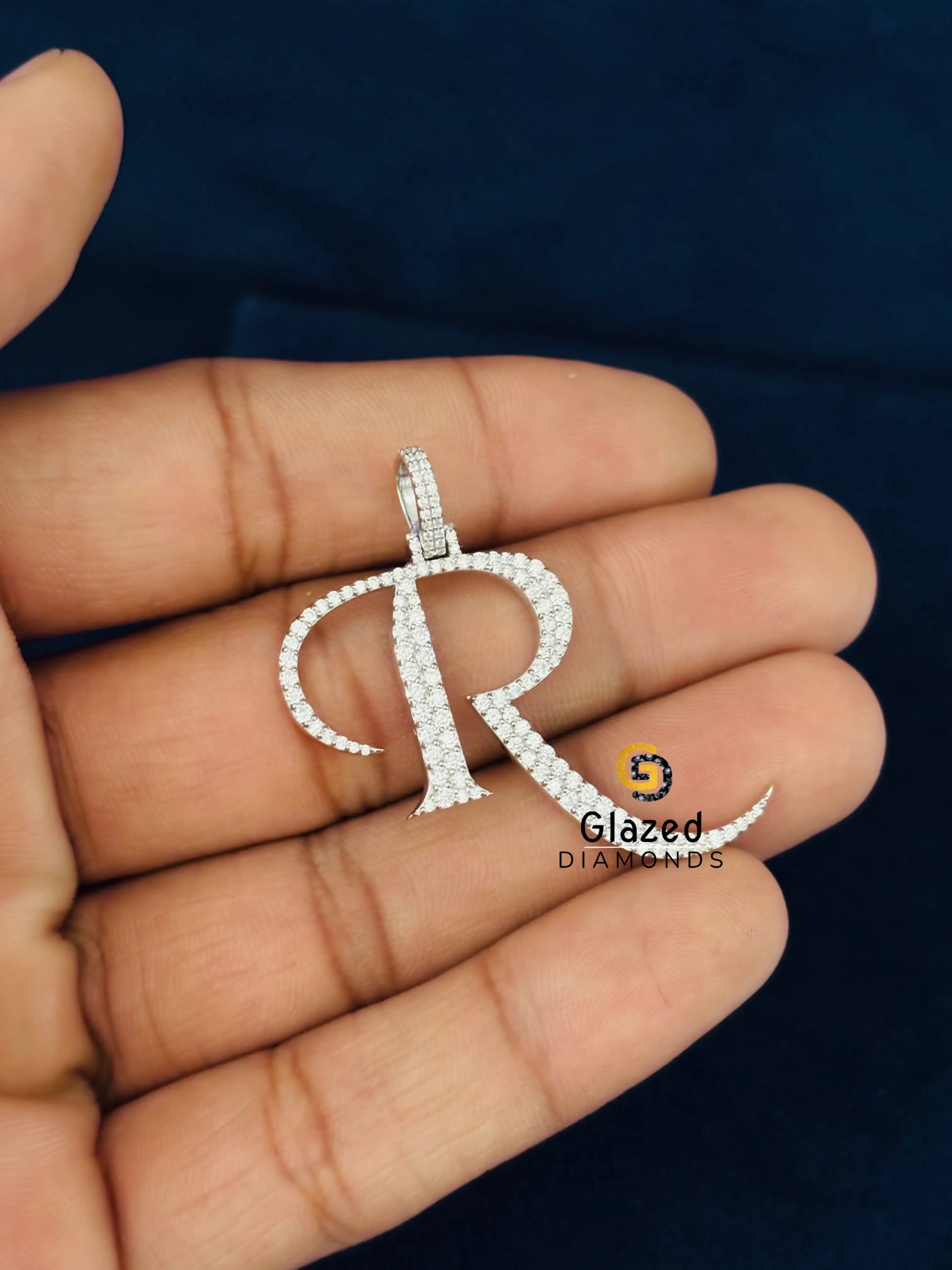 Iced Out Moissanite Hip Hop Custom Letter Pendant