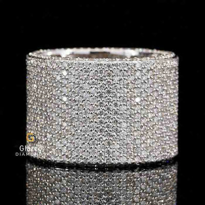 Iced Out Moissanite Ring For Him