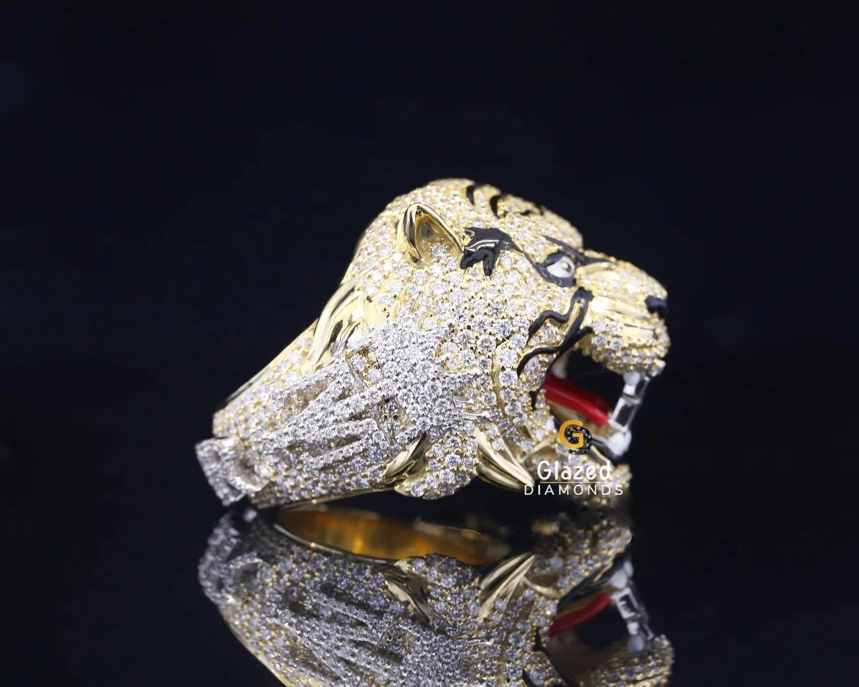 Iced Out Moissanite Ring For Men