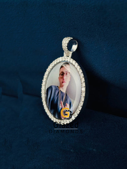 Iced Out Moissanite Studded Memory Pendant