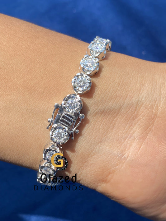 Iced Out Moissanite Tennis Barcelet