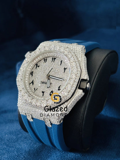 Iced Out Moissanite VVS Stainless Steel Watch
