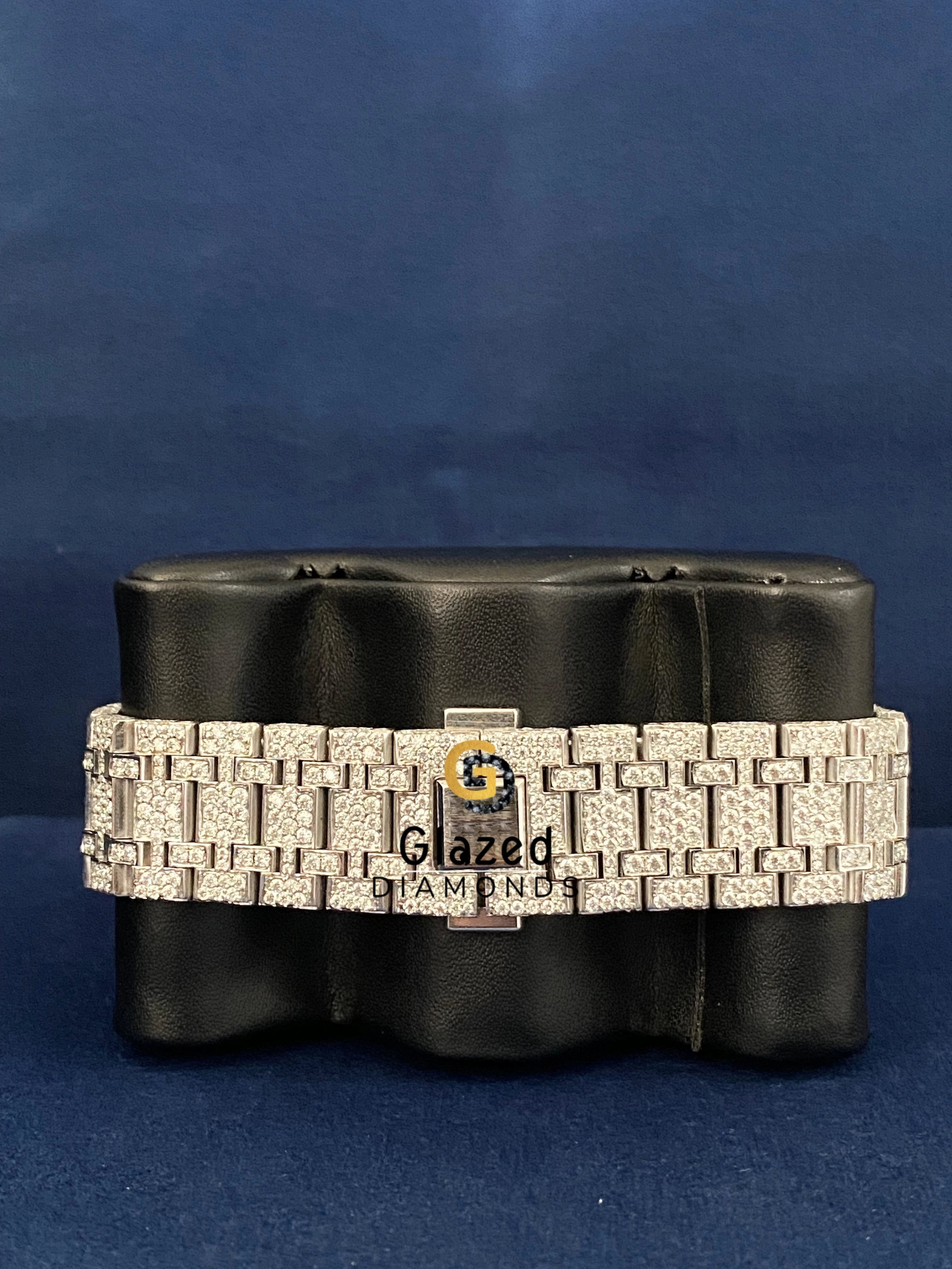 Iced Out Moissanite Wrist Watch