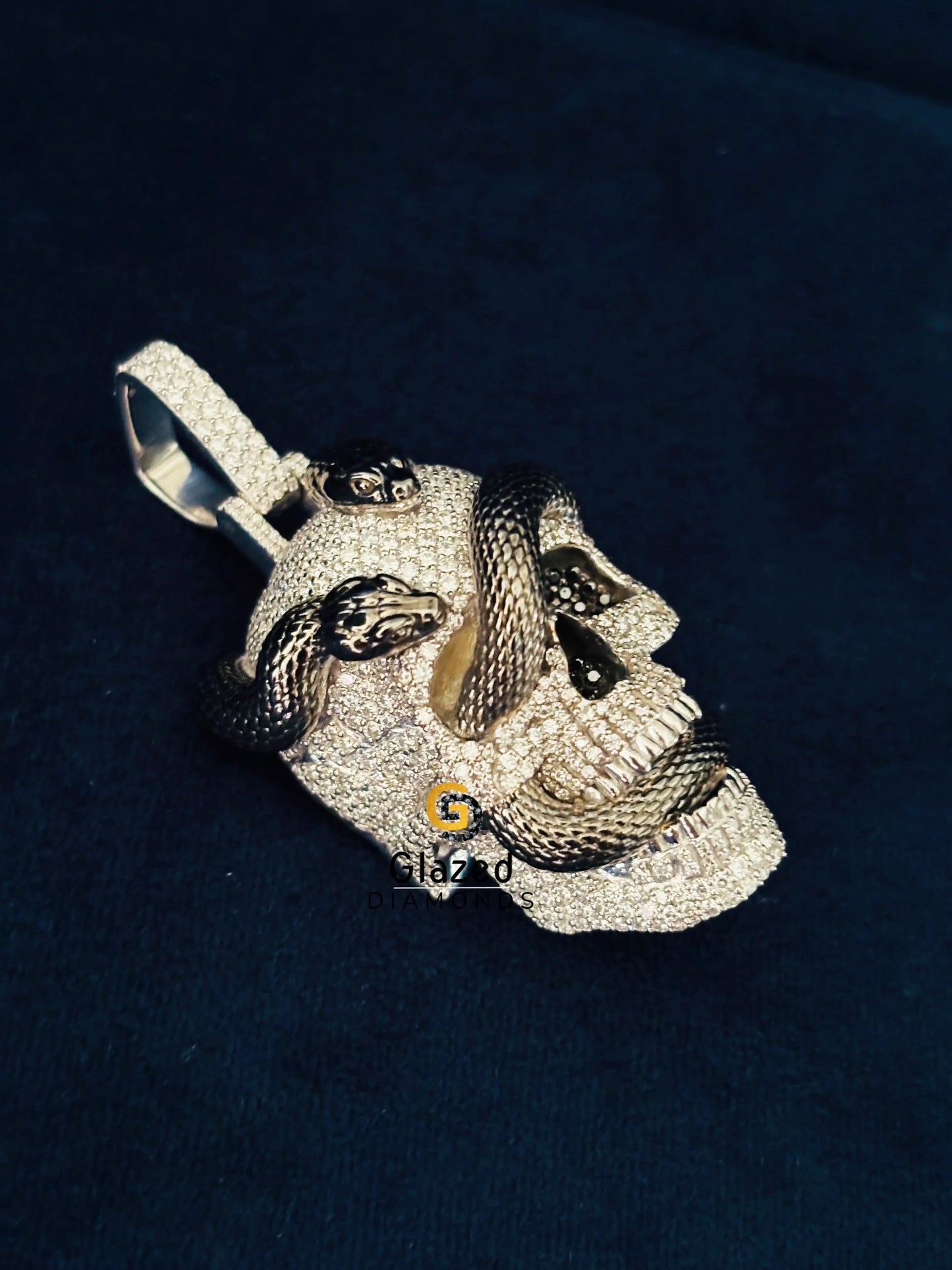 Iced Out Skull Moissanite Pendant