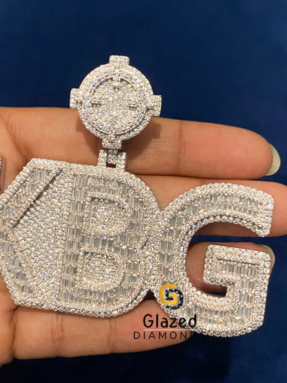 Iced Out Studded Moisanite Custom Pendant