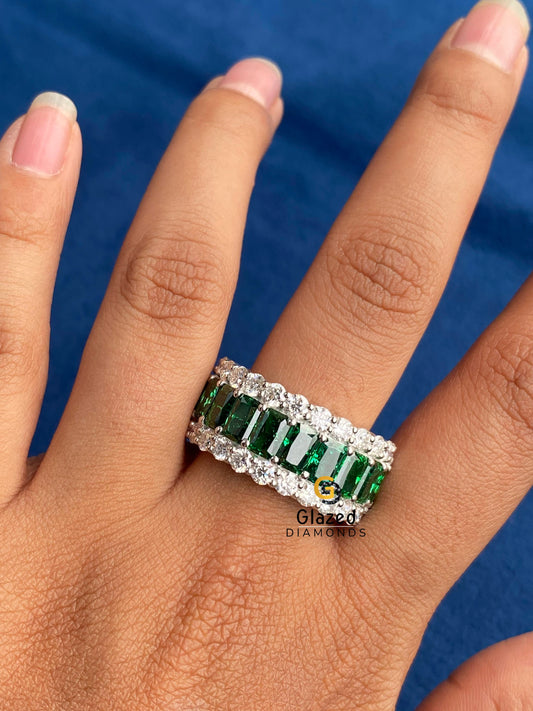 Iced Out Studded Moissanite Band