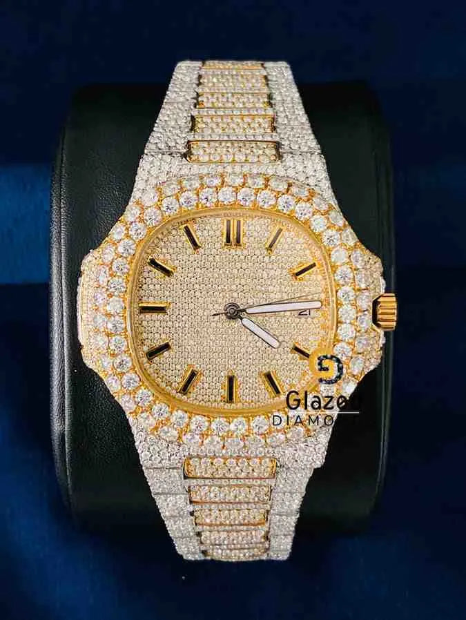 Iced Out VVS Moissanite Patek Philippe Hip Hop Watch