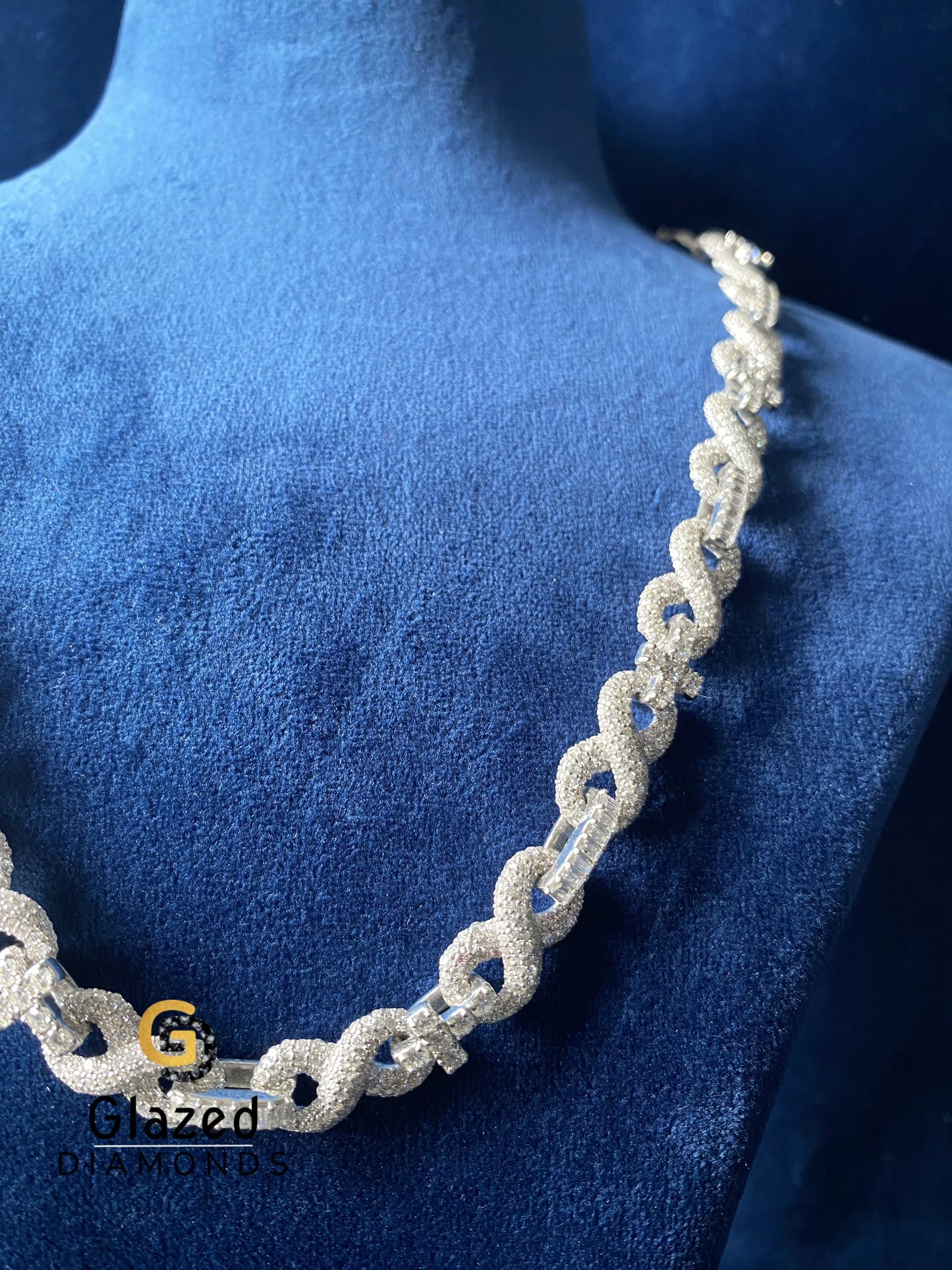 Infinity Link Moissanite Diamond Rappers Neckalce
