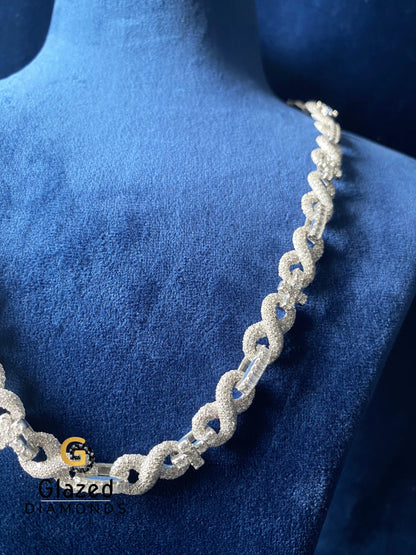 Infinity Link Moissanite Diamond Rappers Neckalce