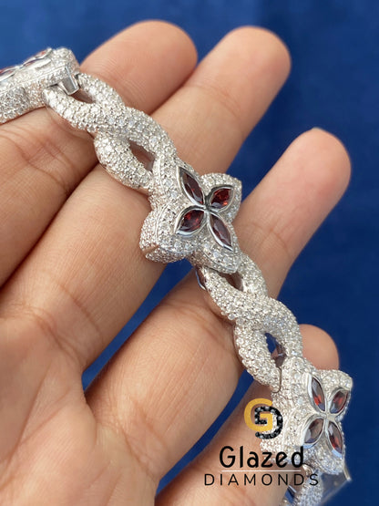 Infinity Studded Moissanite Iced Out Barcelet