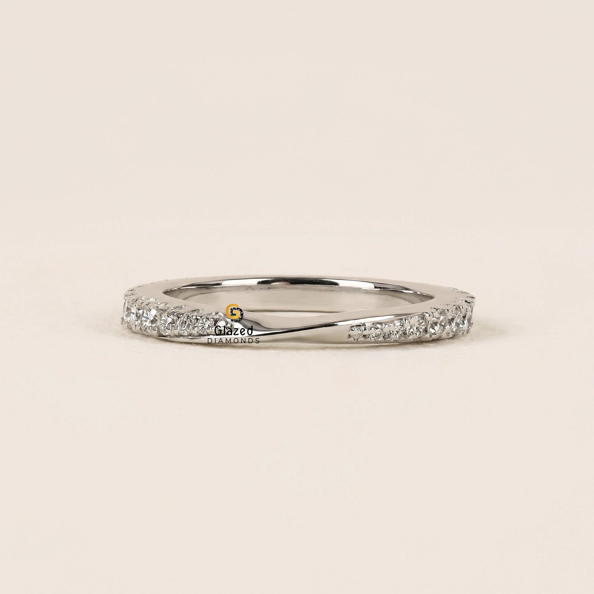 Infinity Twist Lab Diamond Wedding Band
