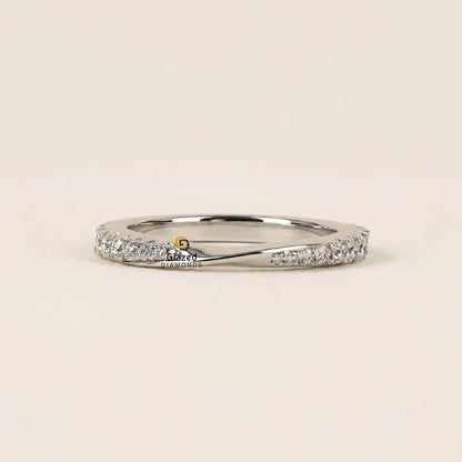 Infinity Twist Lab Diamond Wedding Band