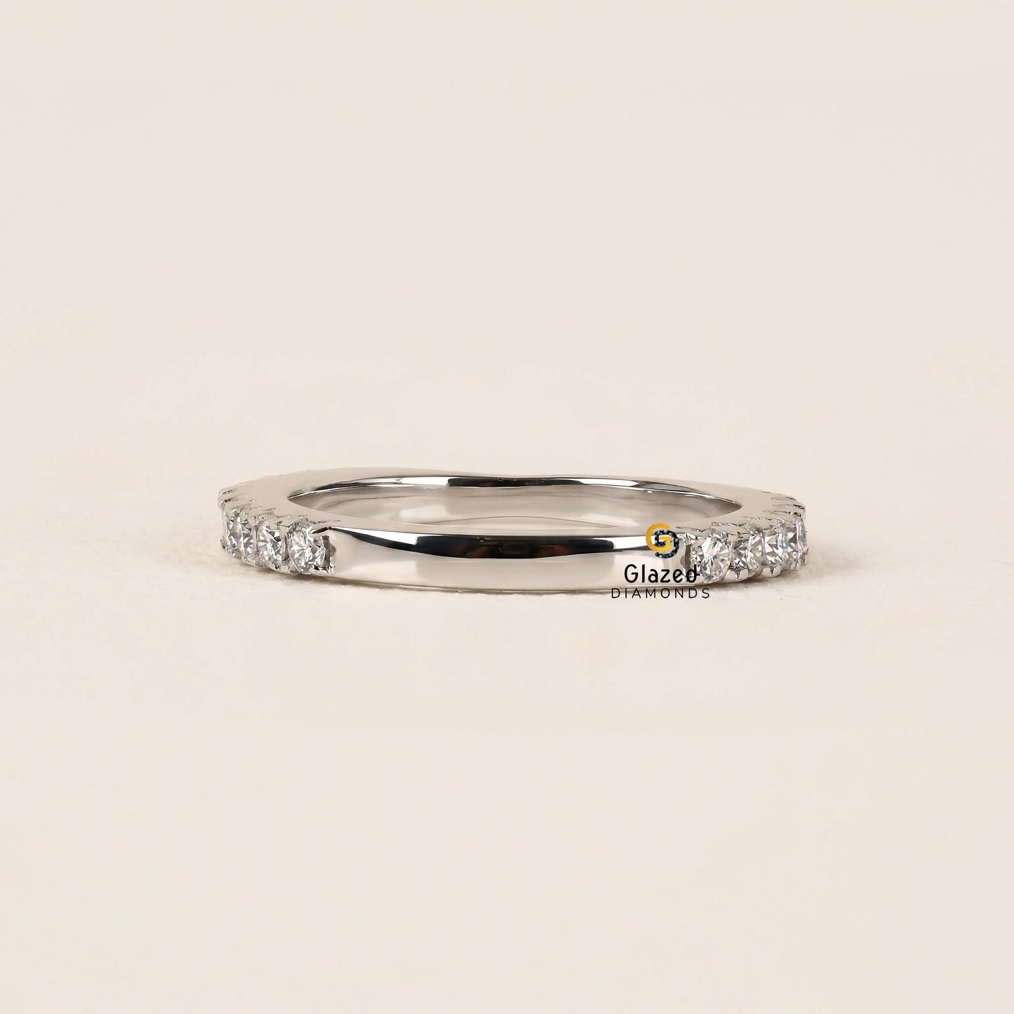 Infinity Twist Lab Diamond Wedding Band For Women
