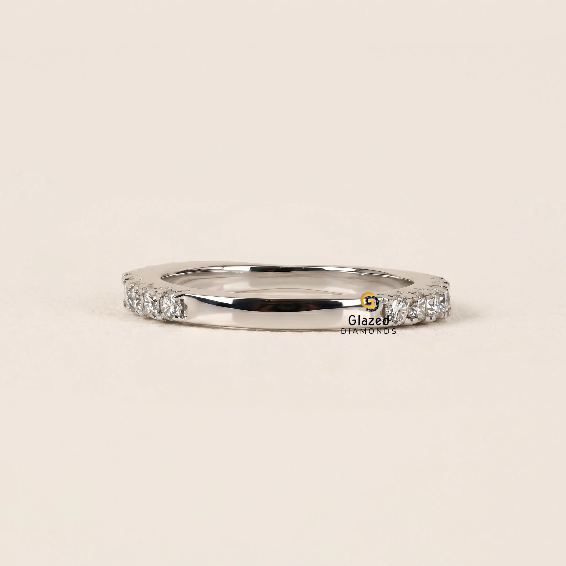 Infinity Twist Lab Diamond Wedding Band For Women