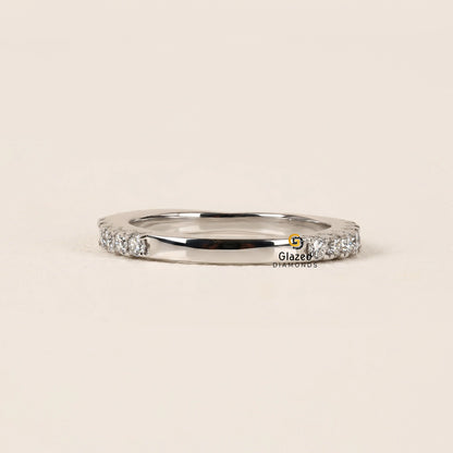 Infinity Twist Lab Diamond Wedding Band For Women