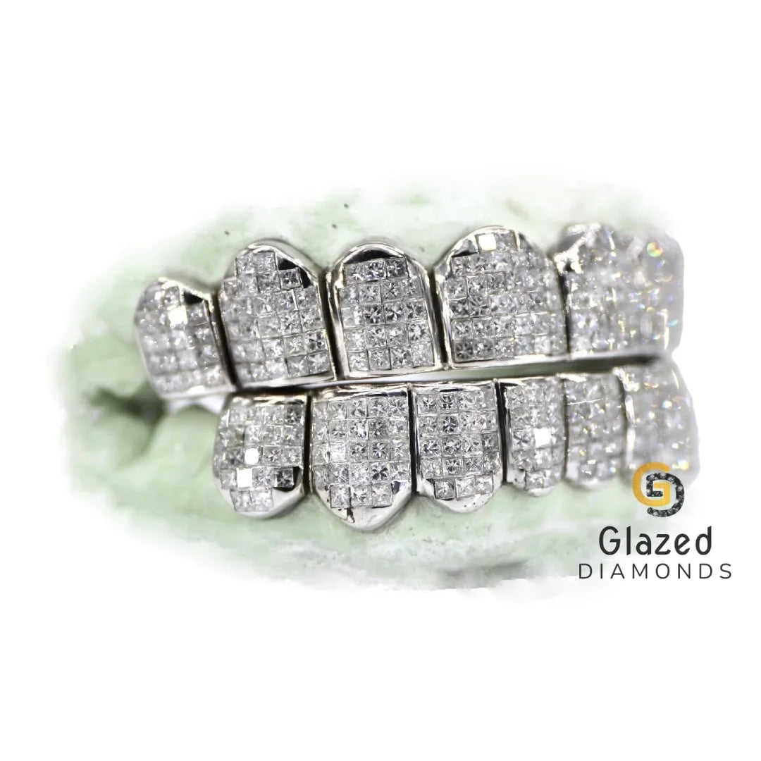 Purchase Iced Out Invisible Set Princess Cut Moissanite Grillz