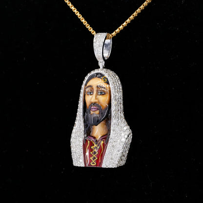 Jesus Moissanite Diamond pendant