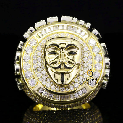 Joker Face Moissanite Ring
