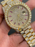 41mm Custom Fully Iced Out Moissanite Diamond Luxury Watch