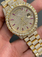 41mm Custom Fully Iced Out Moissanite Diamond Luxury Watch