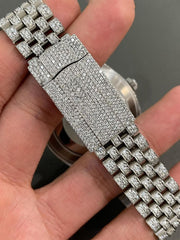 Hip Hop Style Moissanite Unique Rainbow Diamond Bezel Iced Watch