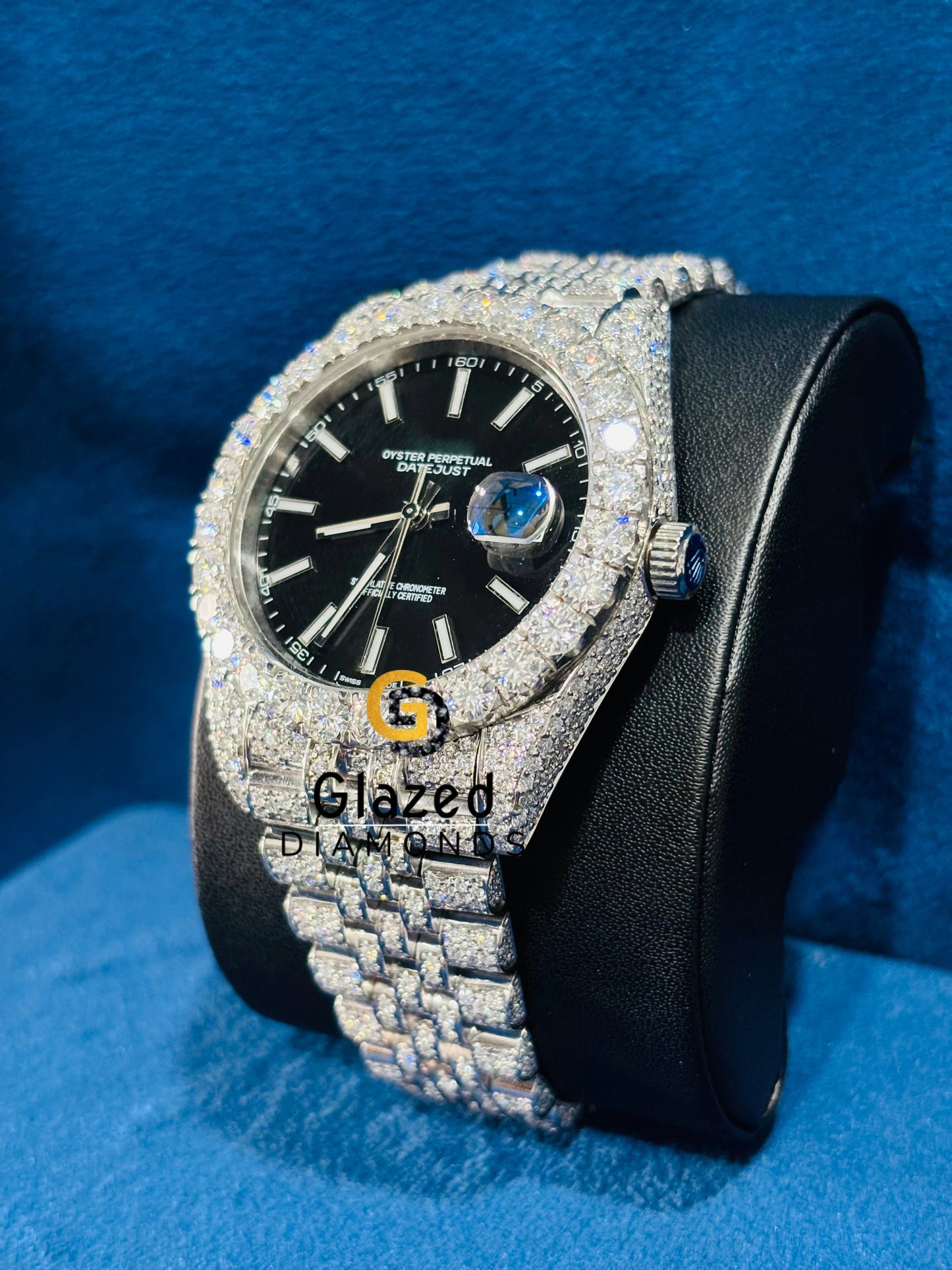Jubilee Belt Studded Moissanite Watch for Men