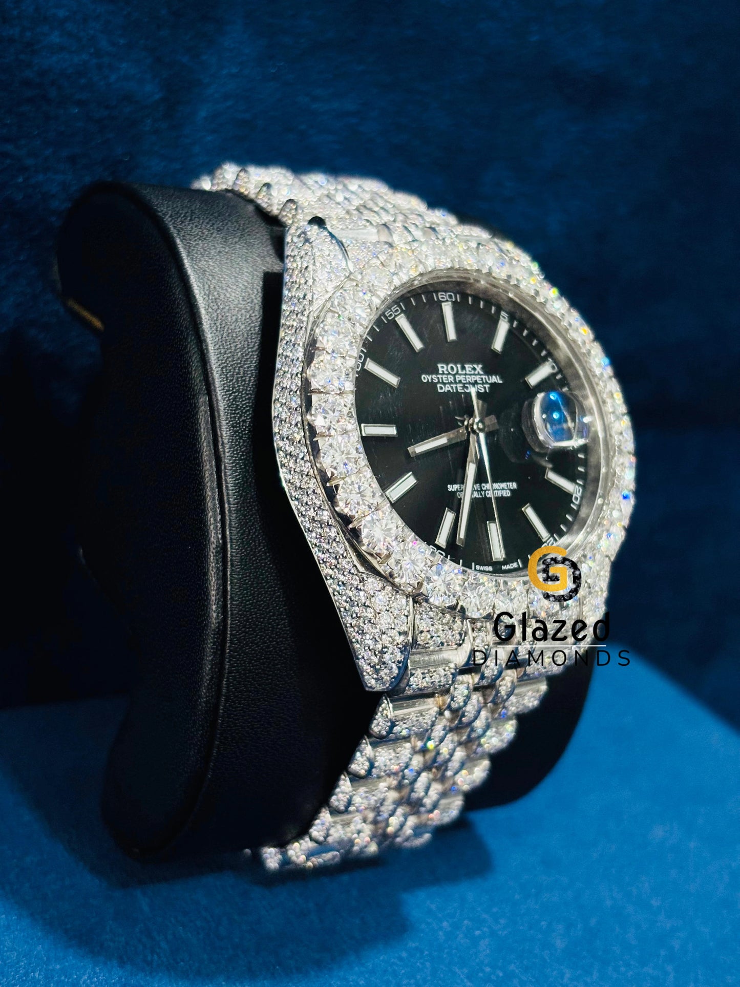 Jubilee Belt White Bar Moissanite Watch for Men
