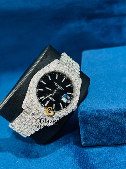 Jubilee Belt White Bar Studded Moissanite Watch