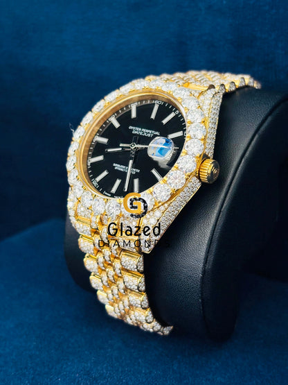 Jubilee Strap Bust Down Moissanite Wrist Watch
