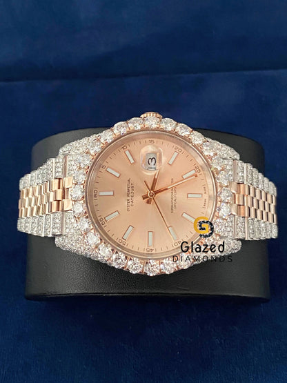 Jubilee Strap Stick Dial VVS Moissanite Watch For Men
