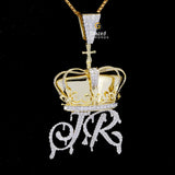 Stylish King Crown Custom JR Letter Hip Hop Pendant