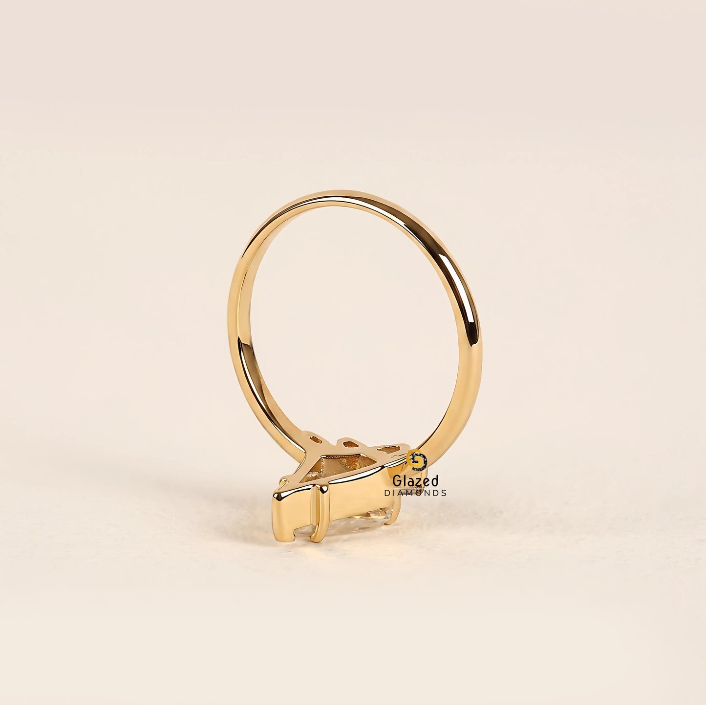 Kite Cut Lab Diamond Floral Halo Wedding Ring For Women