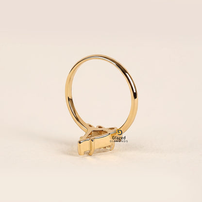 Kite Cut Lab Diamond Floral Halo Wedding Ring For Women