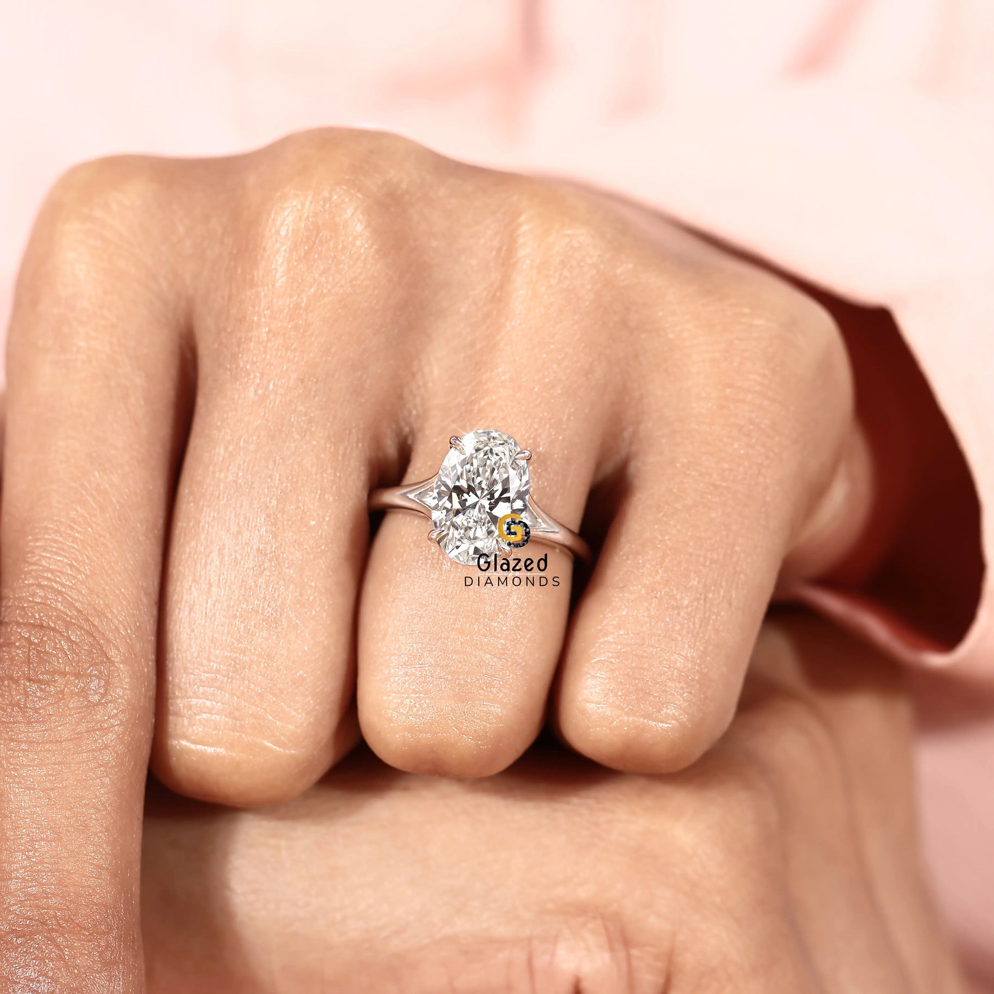 Lab Diamond Split Sank Wedding Ring