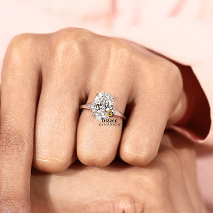 Lab Diamond Split Sank Wedding Ring