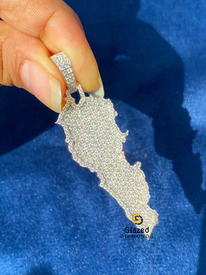 Lebanon Country Moissanite Pendant For Men
