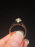 3.5 CT Lozenge Cut Solitaire Bezel Set Moissanite Engagement Ring For Her