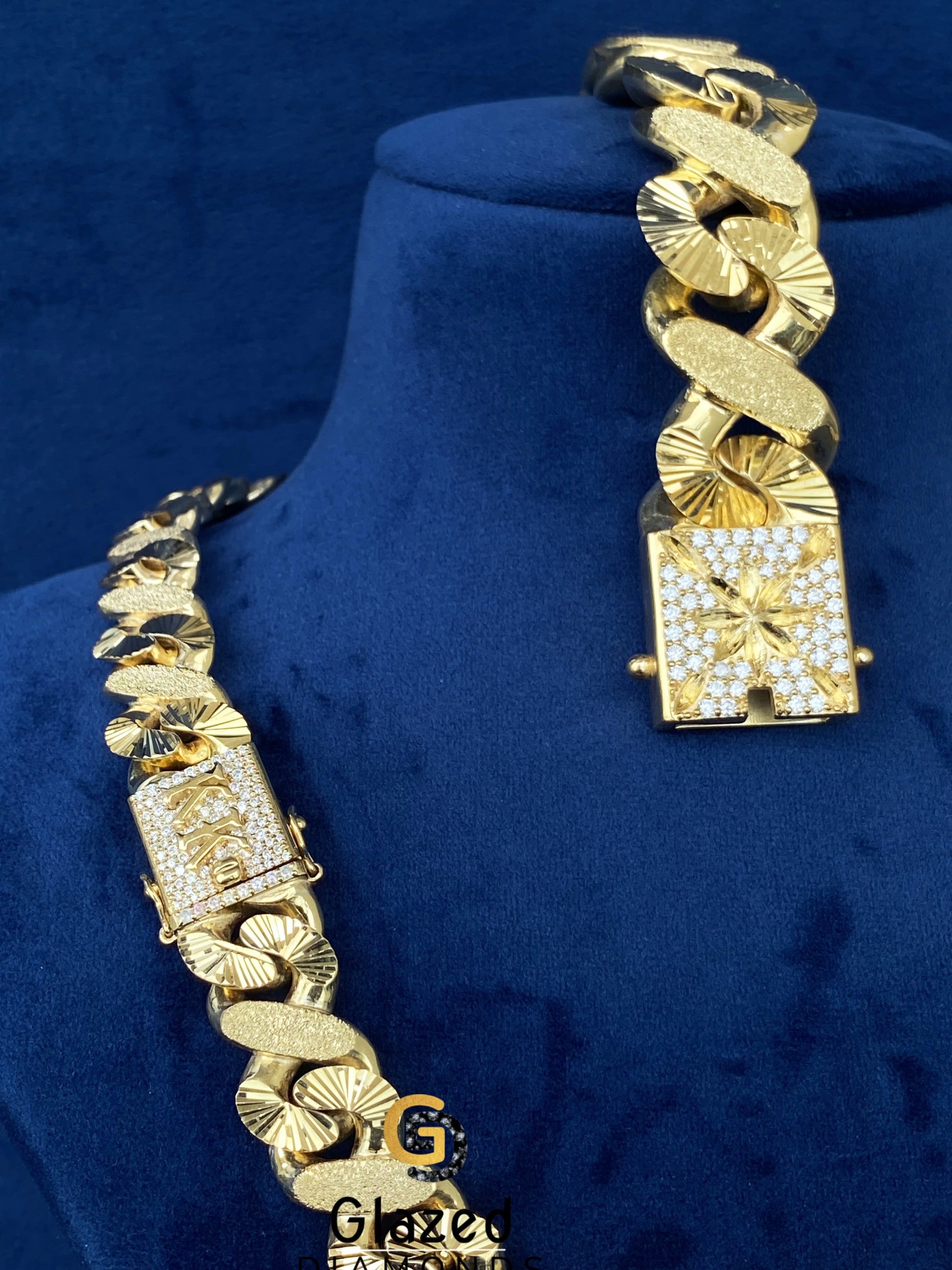 Luxury 16MM Yellow Gold Plated Chain