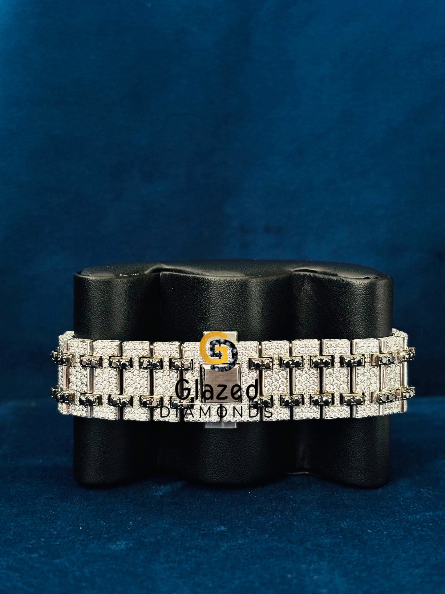 Luxury Men VVS Black Diamond Iced Out Watch