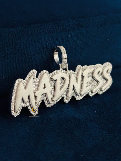 Madness Letter Moissanite Hip Hop Pendant