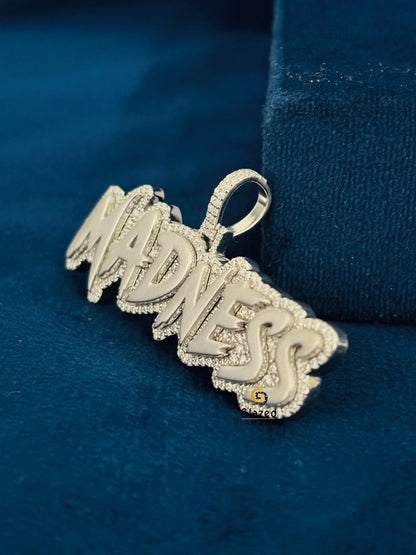 Madness Letter Moissanite Hip Hop Pendant For Men