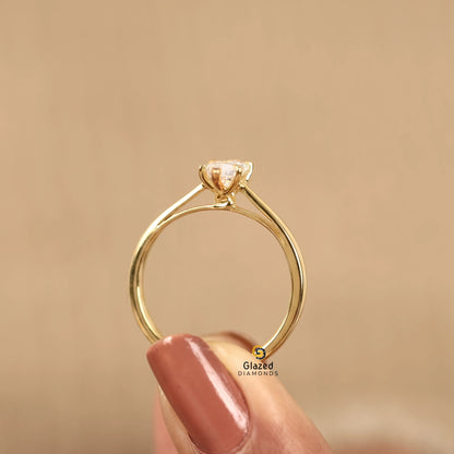 Marquise Lab Grown Diamond Solitaire Ring For Women