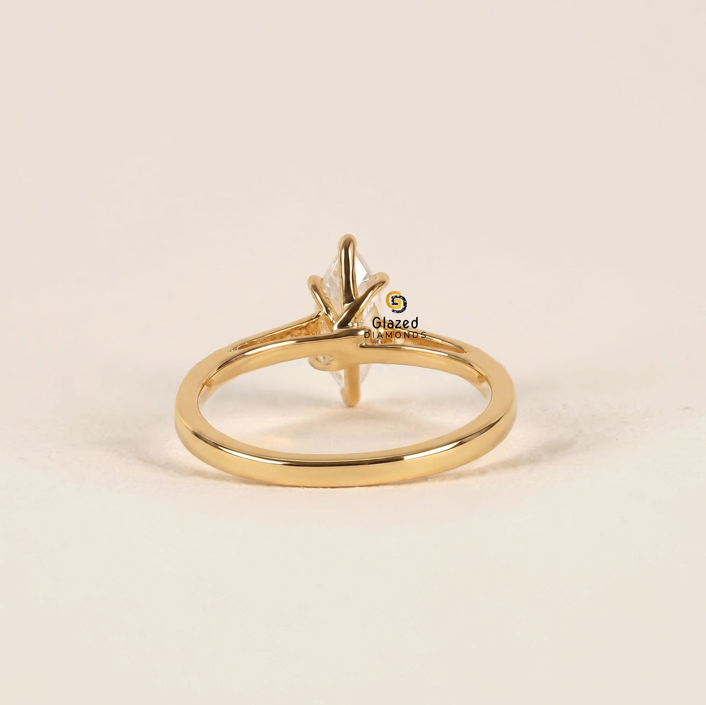 Marquise Lab Grown Diamond Solitaire Ring For Women
