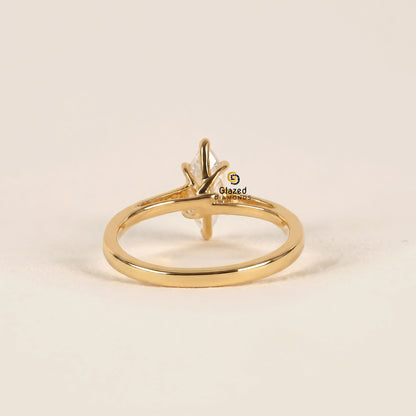 Marquise Lab Grown Diamond Solitaire Ring For Women