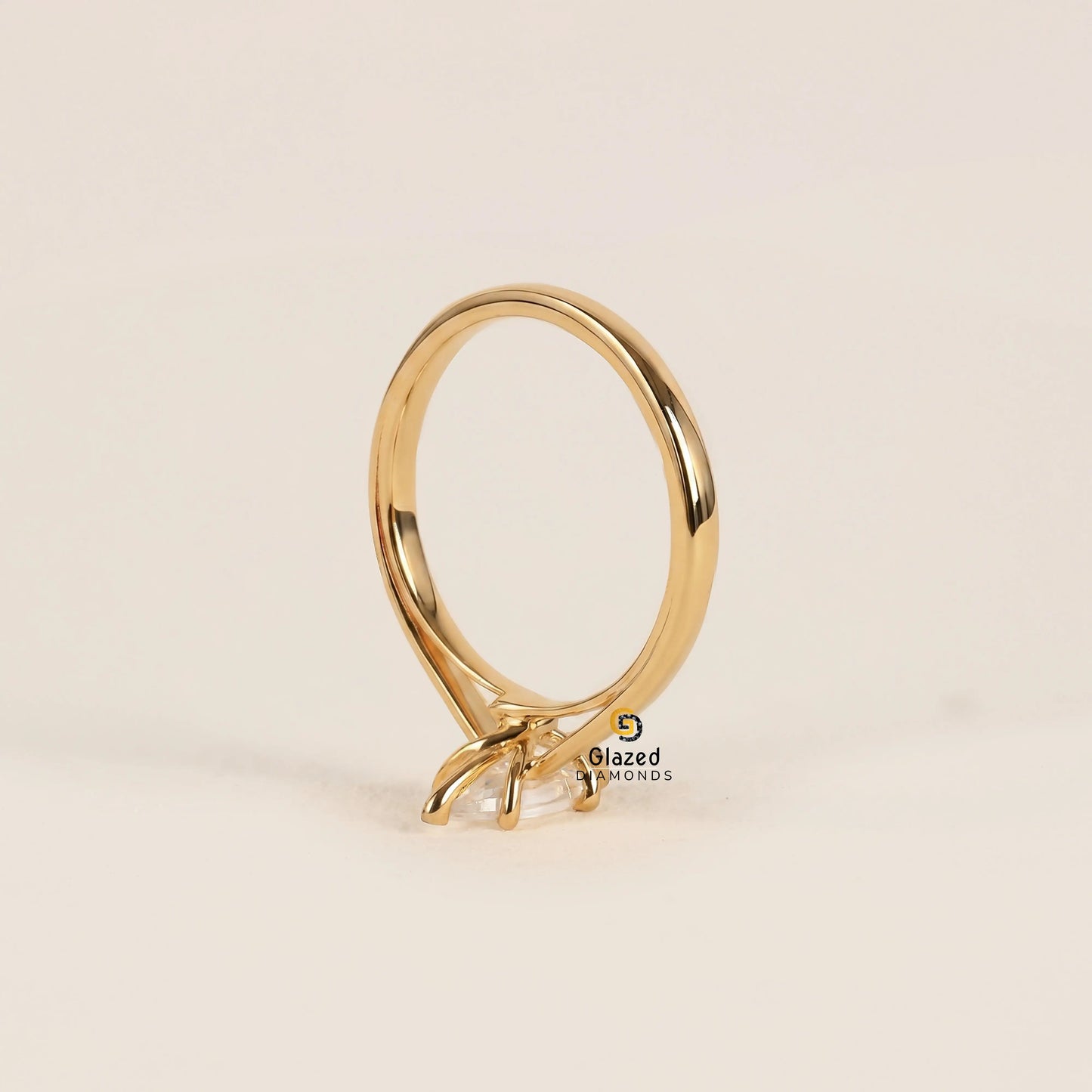 Marquise Lab Grown Diamond Solitaire Ring For Women
