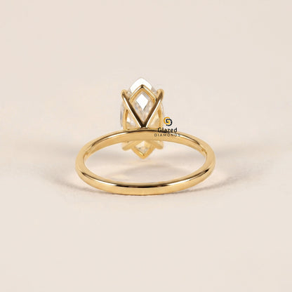 Marquise Cut Solitaire Lab Diamond Engagement Ring For Women