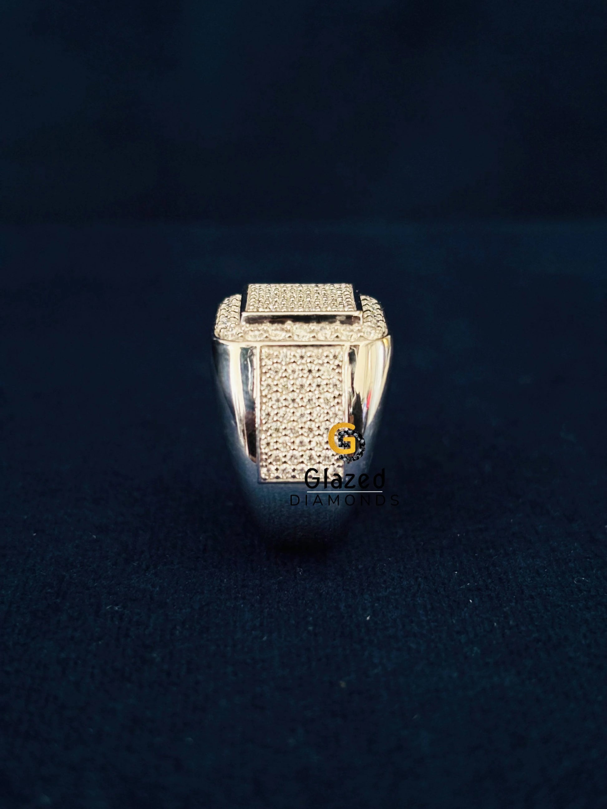 Men Iced Out Moissanite Hip Hop Ring